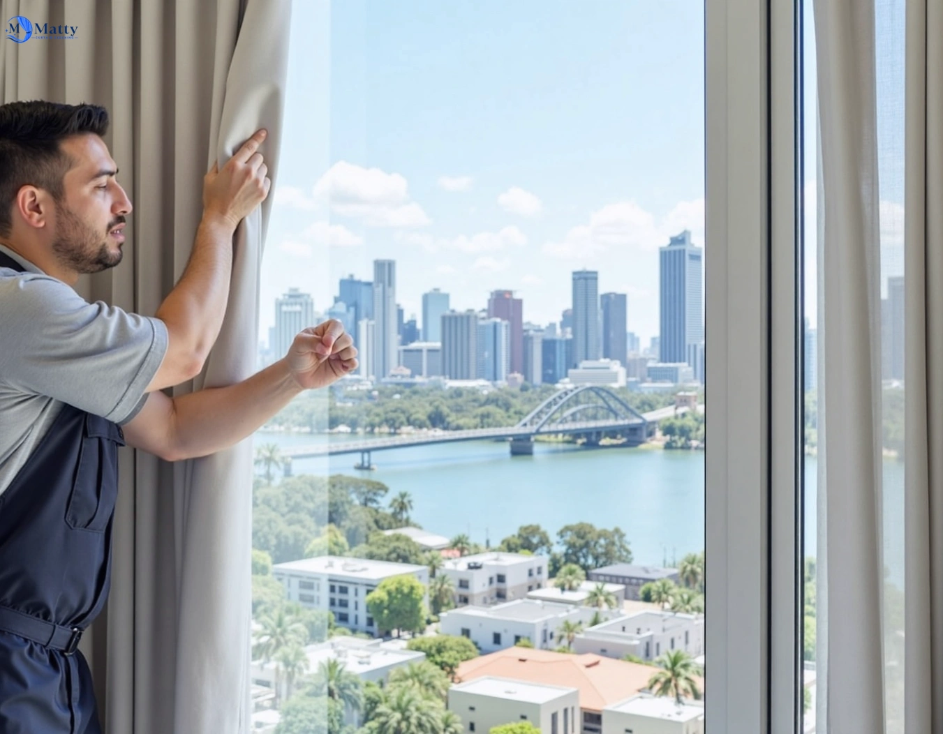 Professional curtain steam cleaning service glenwood-nsw QLD by Matty Curtain Cleaning